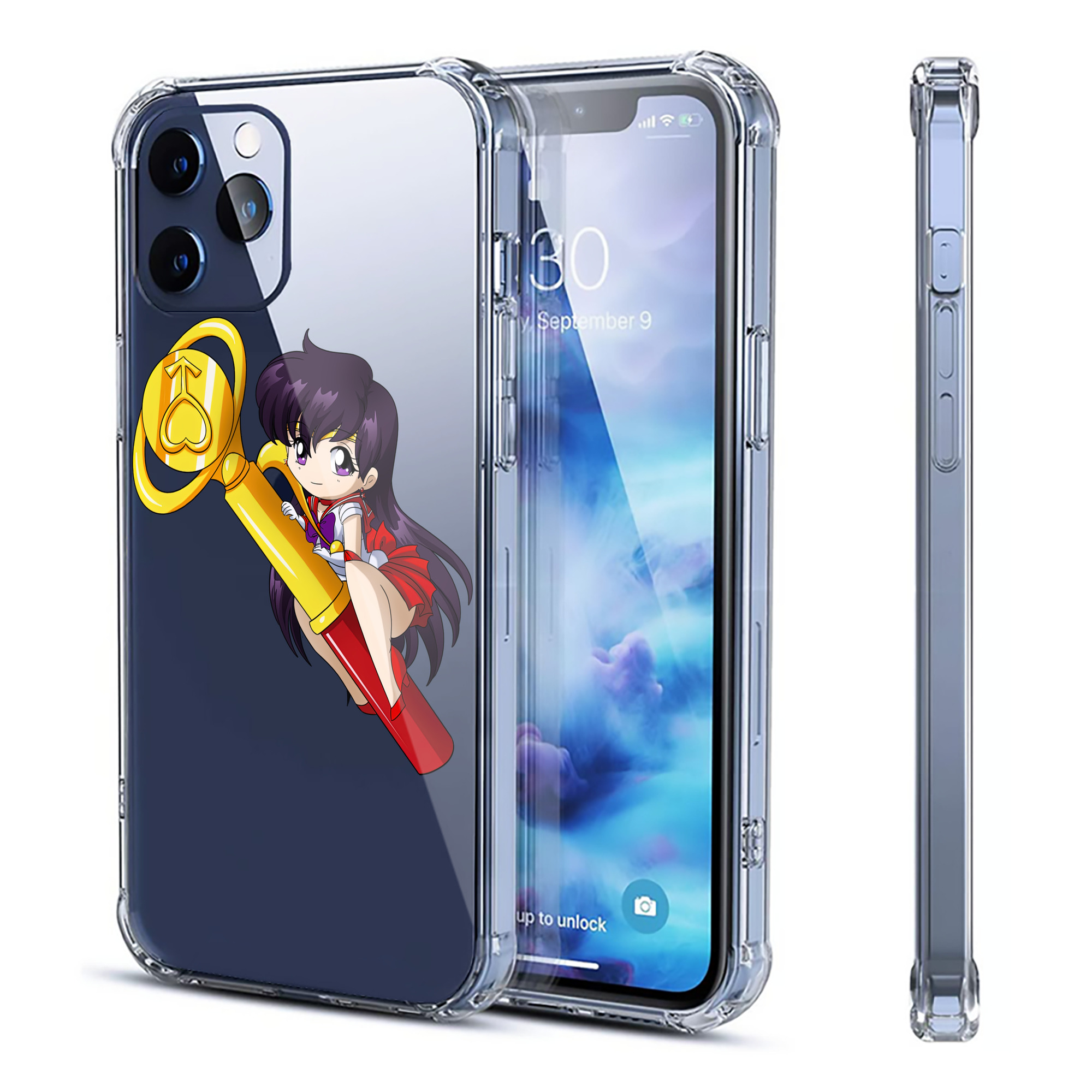 （画像用） 美少女戦士セーラームーン 火野レイ ひの レイ Sailor Moon Hino Rei （セーラーマーズ,Sailor Mars） 【iPhone 12シリーズ対応】透明スマホケース（クリアソフトケース）